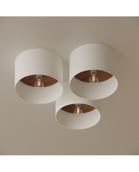 Plafon TELESTO biały/ciemny brąz Sollux SL.1392