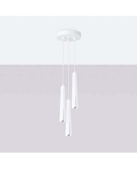 Lampa wisząca PRYSM 3P biała Sollux SL.1398
