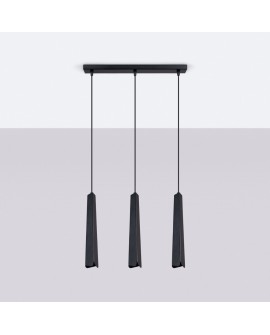Lampa wisząca PRYSM 3L czarna Sollux SL.1402