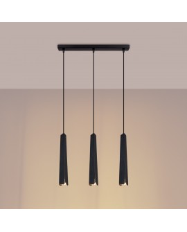 Lampa wisząca PRYSM 3L czarna Sollux SL.1402