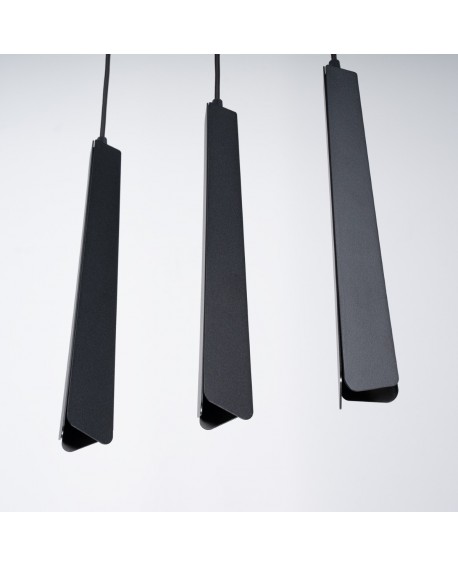 Lampa wisząca PRYSM 3L czarna Sollux SL.1402