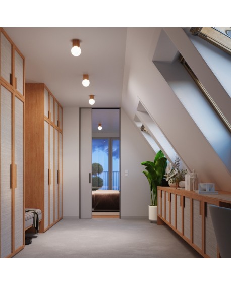 Plafon SOLIS naturalne drewno Sollux SL.1407