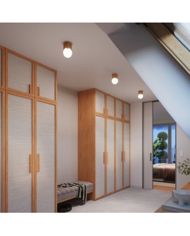 Plafon SOLIS naturalne drewno Sollux SL.1407