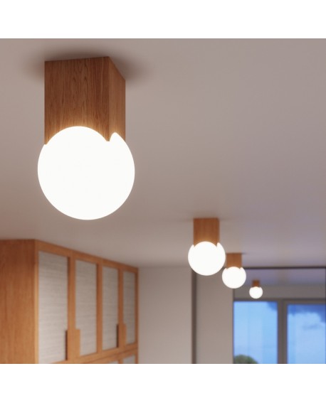 Plafon SOLIS naturalne drewno Sollux SL.1407