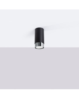 Plafon NERO 12,5 czarny/chrom Sollux SL.1408