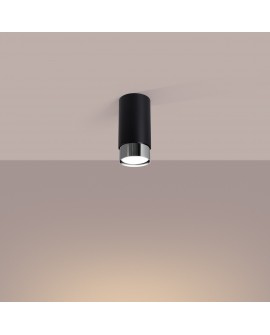 Plafon NERO 12,5 czarny/chrom Sollux SL.1408