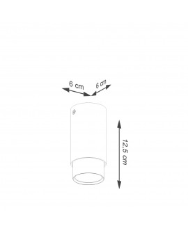 Plafon NERO 12,5 czarny/chrom Sollux SL.1408