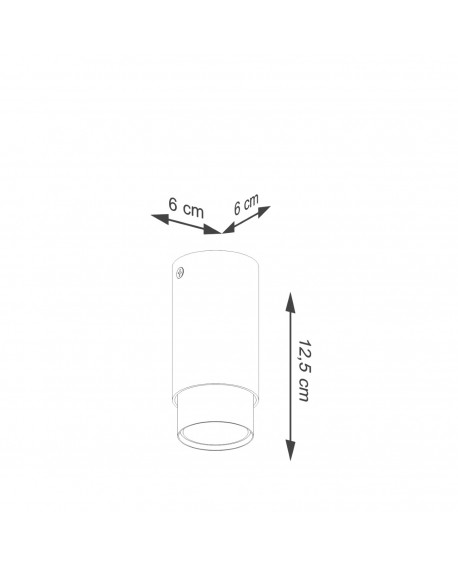Plafon NERO 12,5 czarny/chrom Sollux SL.1408
