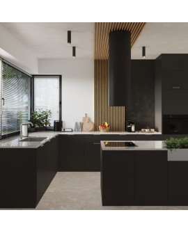 Plafon NERO 12,5 czarny/chrom Sollux SL.1408