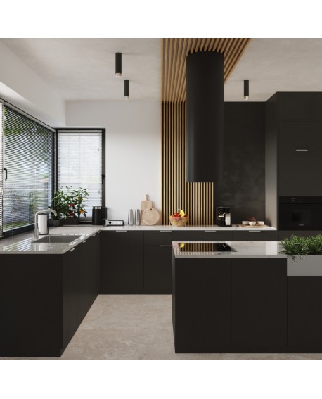 Plafon NERO 12,5 czarny/chrom Sollux SL.1408