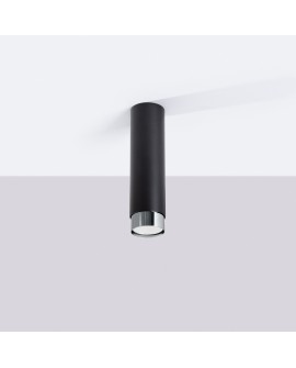 Plafon NERO 22,5 czarny/chrom Sollux SL.1409