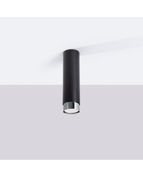 Plafon NERO 22,5 czarny/chrom Sollux SL.1409