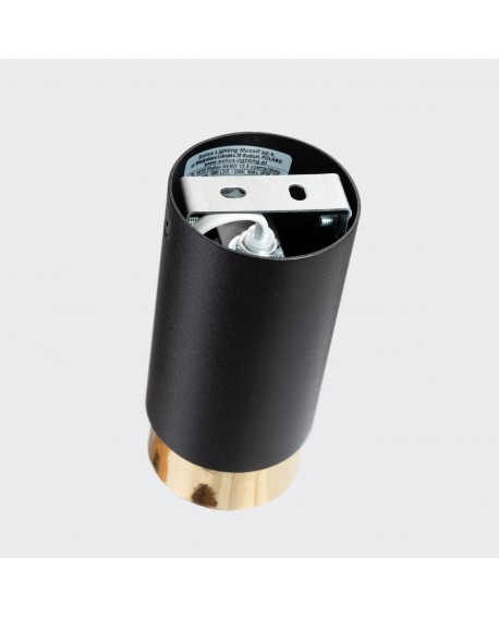 Plafon NERO 12,5 czarny/złoty Sollux SL.1410