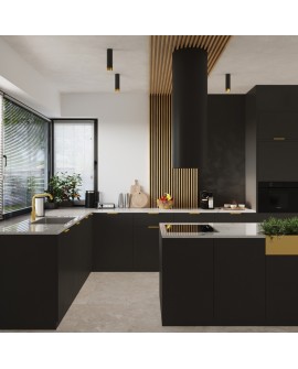 Plafon NERO 12,5 czarny/złoty Sollux SL.1410