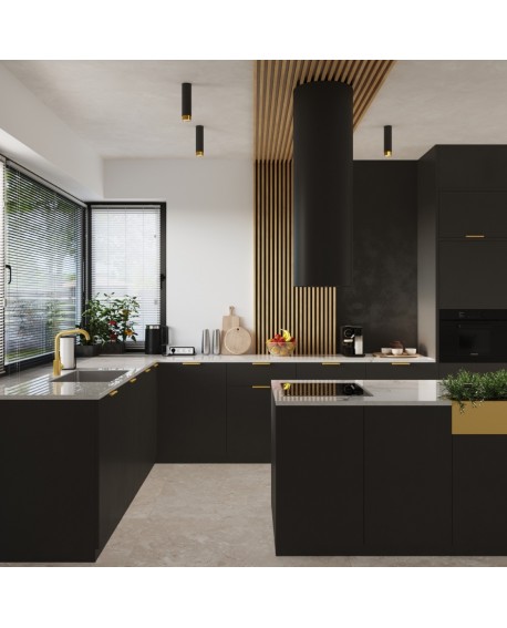 Plafon NERO 12,5 czarny/złoty Sollux SL.1410