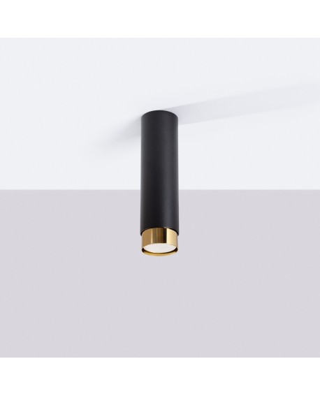 Plafon NERO 22,5 czarny/złoty Sollux SL.1411