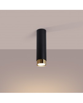 Plafon NERO 22,5 czarny/złoty Sollux SL.1411