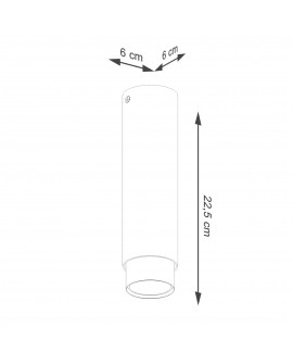 Plafon NERO 22,5 czarny/złoty Sollux SL.1411