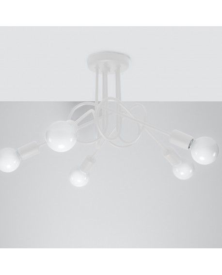 Żyrandol LOOP 5 biały Sollux SL.1432