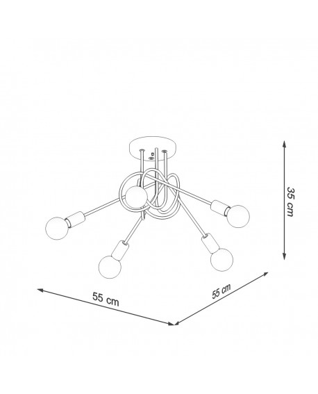 Żyrandol LOOP 5 biały Sollux SL.1432