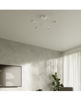 Żyrandol LOOP 5 biały Sollux SL.1432