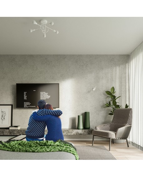 Żyrandol LOOP 5 biały Sollux SL.1432