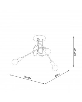 Żyrandol LOOP 3 czarny Sollux SL.1434