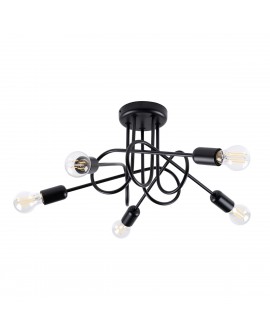 Żyrandol LOOP 5 czarny Sollux SL.1435