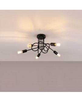 Żyrandol LOOP 5 czarny Sollux SL.1435