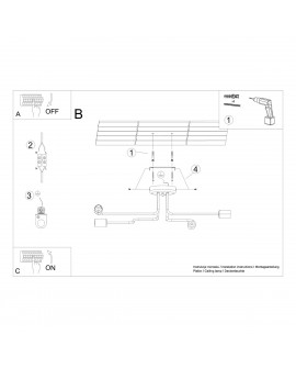 Żyrandol VECTOR 4 biały Sollux SL.1442