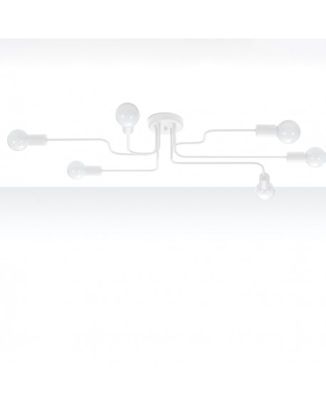 Żyrandol VECTOR 6 biały Sollux SL.1443