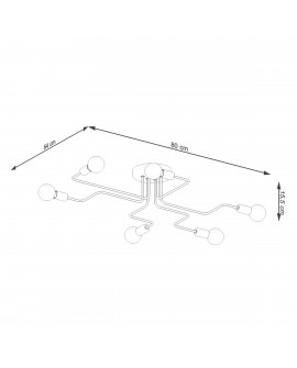 Żyrandol VECTOR 6 biały Sollux SL.1443