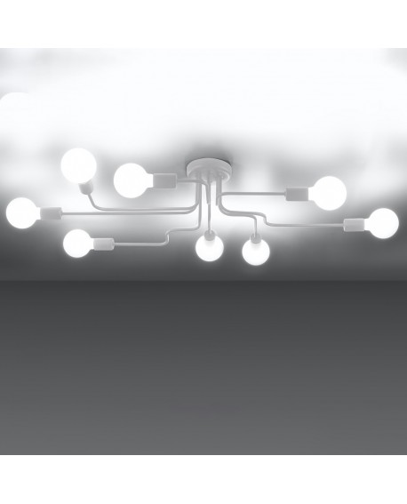 Żyrandol VECTOR 8 biały Sollux SL.1444