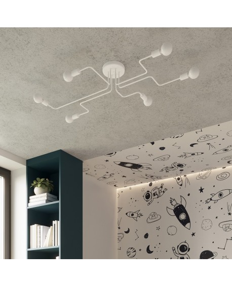 Żyrandol VECTOR 8 biały Sollux SL.1444