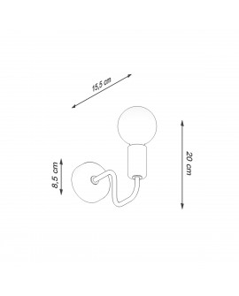 Kinkiet VECTOR czarny Sollux SL.1445