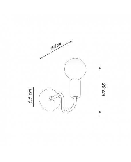 Kinkiet VECTOR czarny Sollux SL.1445