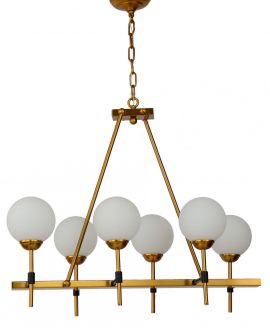 NOWOCZESNA LAMPA WISZĄCA ZŁOTO SZCZOTKOWANE ALDONO W6 LUMINA DECO