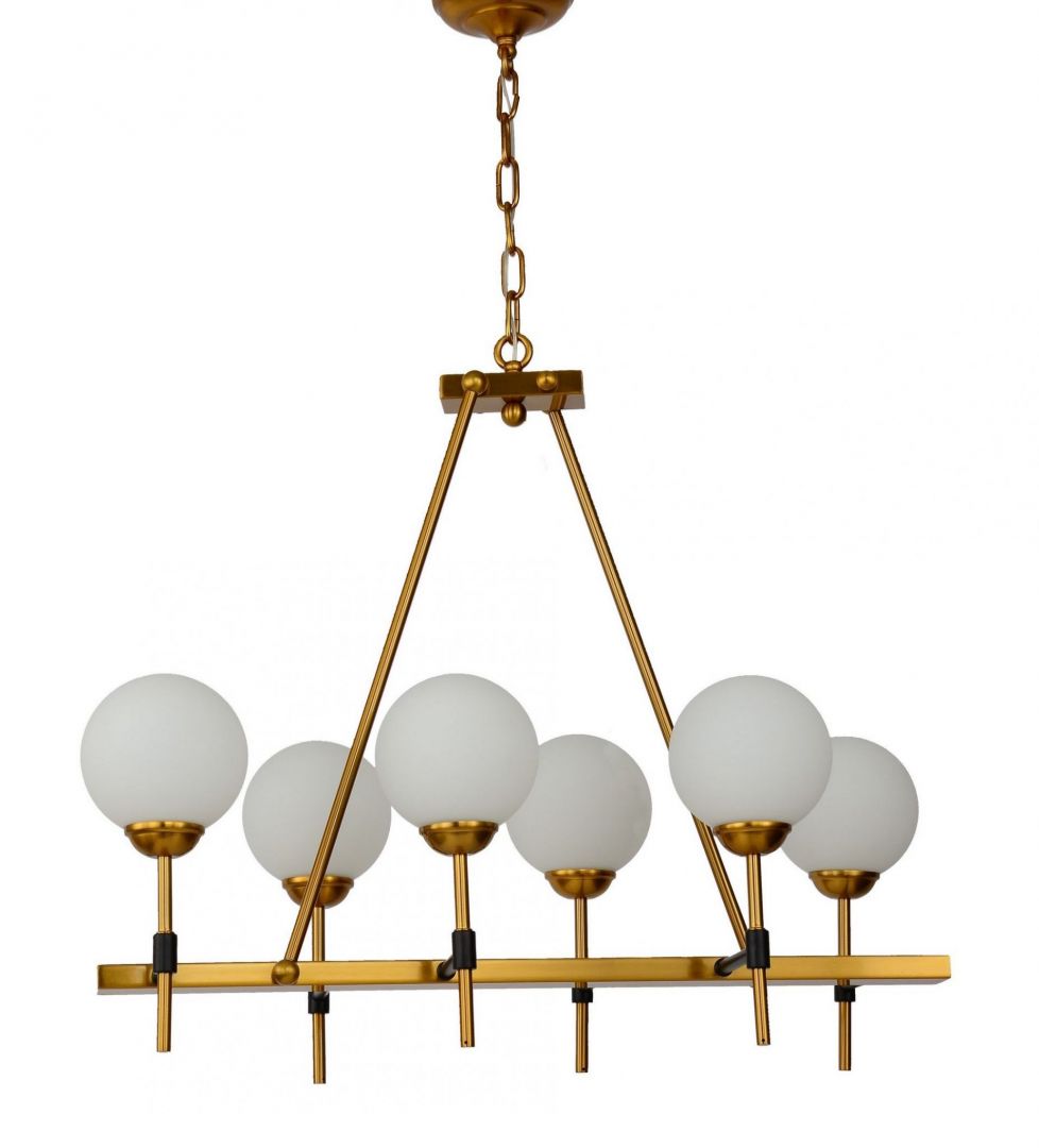 NOWOCZESNA LAMPA WISZĄCA ZŁOTO SZCZOTKOWANE ALDONO W6 LUMINA DECO