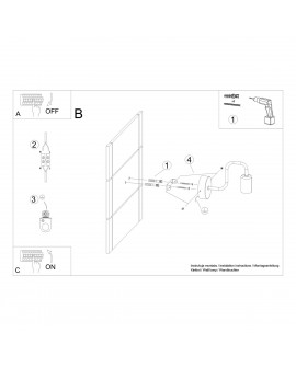 Kinkiet VECTOR czarny Sollux SL.1445