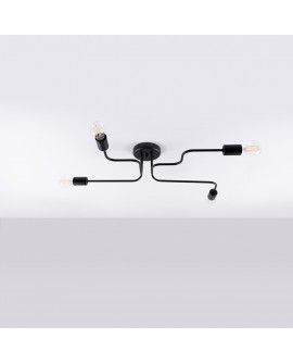 Żyrandol VECTOR 4 czarny Sollux SL.1446