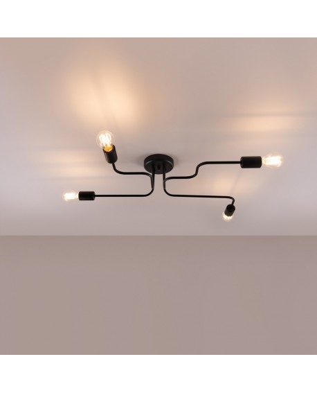 Żyrandol VECTOR 4 czarny Sollux SL.1446