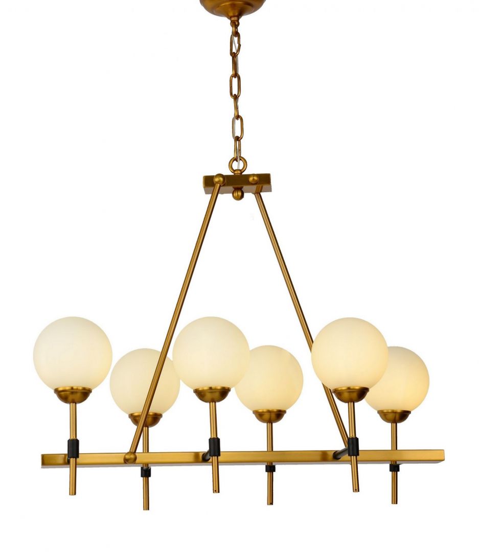 NOWOCZESNA LAMPA WISZĄCA ZŁOTO SZCZOTKOWANE ALDONO W6 LUMINA DECO