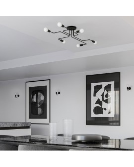 Żyrandol VECTOR 6 czarny Sollux SL.1447