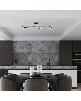 Żyrandol VECTOR 8 czarny Sollux SL.1448