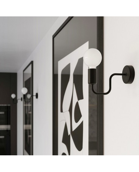 Żyrandol VECTOR 8 czarny Sollux SL.1448