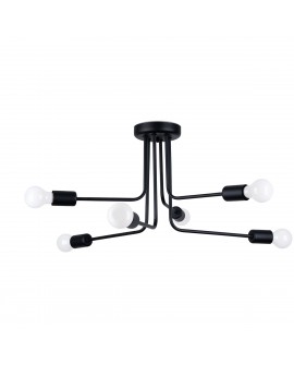 Żyrandol NORAH 6 czarny Sollux SL.1452
