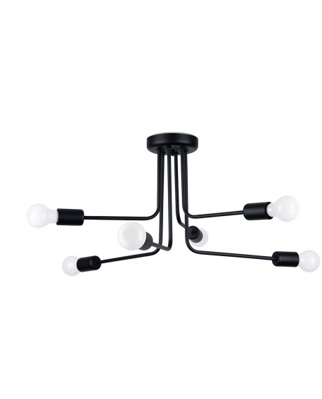 Żyrandol NORAH 6 czarny Sollux SL.1452