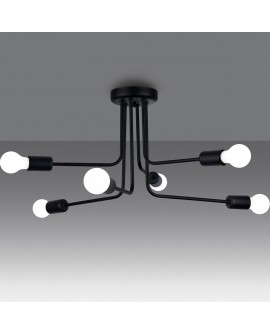 Żyrandol NORAH 6 czarny Sollux SL.1452