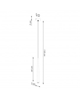 Lampa wisząca BLISS 1 czarna Sollux SL.1462