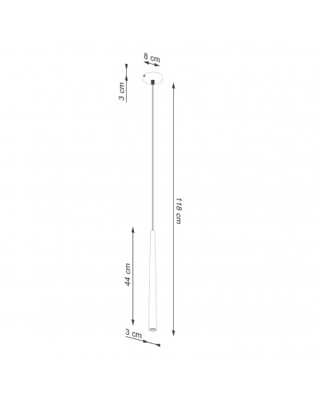 Lampa wisząca BLISS 1 czarna Sollux SL.1462